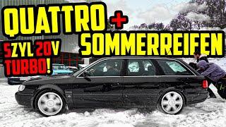 Mythos QUATTRO mit SOMMERREIFEN im SCHNEE - Audi S6 5Zylinder 20V TURBO - Marco testet