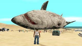 WORLDS BIGGEST SHARK in GTA San Andreas History FoundMegalodon Shark