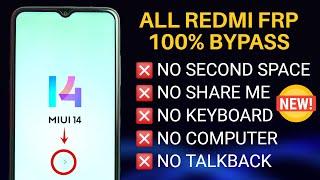 NEW FRP Method 2  All Redmi FRP Bypass MIUI 14 Android 13 - No Second Space  No PC  No 2nd Phone