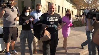 Joseph Biggs walks out of federal court