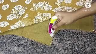 Attach lining fabric with kurti main fabric using glueeasy method than stiching