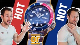 S wie SUPER ... mit kleinem Abstrich ️⌚️ - Seiko 5 Sports Pepsi Automatik Uhr in der Nahaufnahme