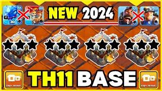 BASE TH 11 STRONGEST COPY LINK LATEST 2024  TH11 BEST BASE  CLASH OF CLANS