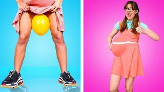 FAKE PREGNANCY Prank at High School  Funny Situations & Awkward Moments by Zoom GO