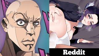 Demon Slayer Female Edition  Anime vs Reddit the rock reaction meme