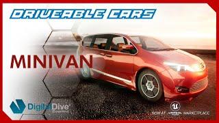 Drivable Cars minivan - GTA Style minivan for Unreal Engine 4. Compatible with Advanced Pack