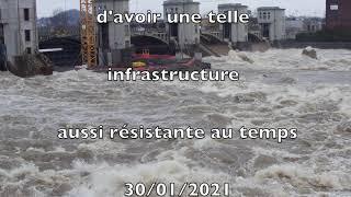 Liege  Pont Barrage de monsin  Liege 2021 moment  exceptionnel.