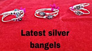 Simple silver bangel design with price #Under 800-