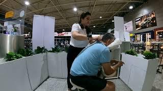ASMR Chair Massage by Strong Woman at the Airport  Complete Relaxation and Calmness