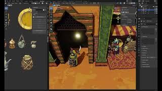 Making of Forges of Damascus Low Poly Pixel Art in Octopath Style