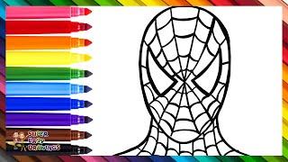 Draw and Color a Colorful Spiderman ️️‍️ Drawings for Kids