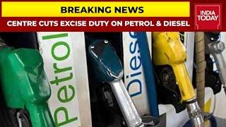 Centre Cuts Excise Duty On Petrol By Rs 5 Diesel By Rs 10  Breaking News