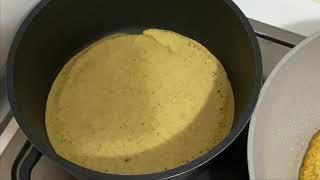 نان کرپ زعفرانی با شکوفه    Saffron bread crepe with buttermilk by shokoofeh