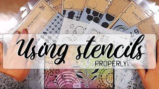 How to use stencils properly  Mixed media techniques