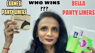 CARMESI PANTY LINERS ALSO COMPARISON WITH BELLA PANTY LINERS WITH TEST MEGHNA MANJREKAR