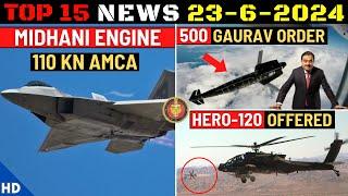 Indian Defence Updates  AMCA Midhani Engine500 Gaurav LRGB OrderHero-120 on Rudra4 Tapas Order