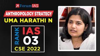 IAS Topper Uma Harathi N  IAS Rank 3  CSE 2022  Uma Harathi N Anthropology Strategy   ForumIAS