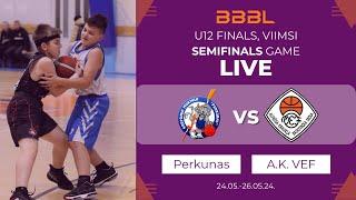 KM Perkūnas 2012 vs A.Kraukla VEF 2012  BBBL Boys U12 Final Stage  Semifinal