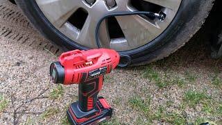 Einhell CE-CC 18 Li Solo Cordless Car Compressor - unboxing review and test