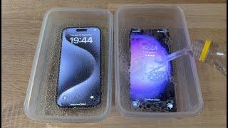 iPhone 15 Pro Max vs Samsung Galaxy S23 Ultra - Sparkling Water FREEZE Test