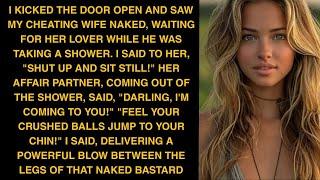 I Kicked The Door Open And Saw My Cheating Wife Naked Waiting For Her Lover While He Was Taking A S