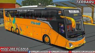 TERBARU. SHARE LIVERY TIVIDI  MOD SALE JETBUS 5 TRONTON SCANIA K450CB  Mod Bussid Terbaru V4.3.1