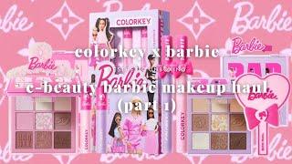 c-beauty makeup haul unboxing  colorkey x barbie  cute & aesthetic makeup items