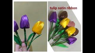 How to Make Tulip Satin Ribbon  DIY