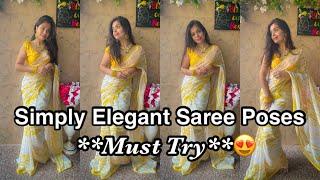 Simply Elegant Saree Poses #CreateWithCare #howtopose #SantoshiMegharaj 