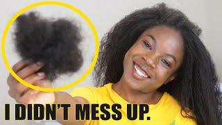 TAKING OUT 3 MONTH OLD BRAIDS HOW MUCH HAIR I LOSE  LENGTH CHECK + TIPS MY GROWTH ROUTINE