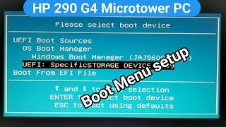 Exploring Boot Menu on hp 290 G4