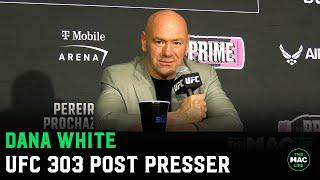 Dana White reacts to Alex Pereira KO “Hes a monster  UFC 303 Post Press Conference