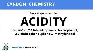 Arrange the following in increasing acidic strength- propan1-ol 246-trinitrophenol phenol