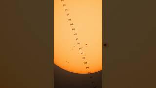 Never look at the sun from a telescope without a solar filter #ISS#solar#transit #space#interstellar