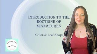 Doctrine Of Signatures pt 1 Exploring The Secrets Of Color & Shape