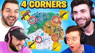 The 4 CORNER *ALL MYTHIC* Challenge in Fortnite Season 2 ft. Courage LEGIQN & Ranger