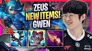 ZEUS TRIES GWEN WITH NEW ITEMS - T1 Zeus Plays Gwen TOP vs Ksante  Season 2024
