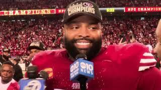Trent Williams  SF 49ers defeat Detroit Lions - Post Game Interview - Jan. 28 2024