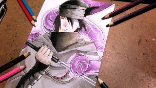 COMO DESENHAR O Sasuke Uchiha COM susanoo