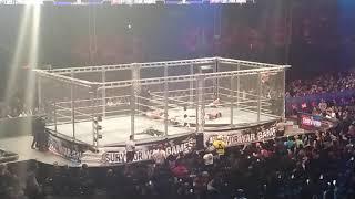 Sami Zayn laying the smack down at WWE Survivor Series WAR GAMES.