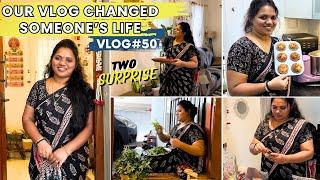 Vlog#50‍️Our Vlog changed someones Life Two surprise inside Jun292024 #home #vlog #tamil