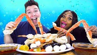 Seafood Boil • Jumbo Shrimp Lobster Tails & King Crab Legs • MUKBANG