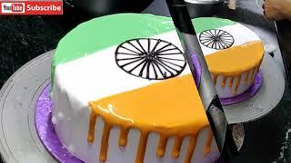 independence day theme cakes  Indian flag cake designs  cakes topping