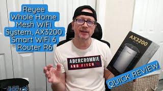 Reyee Whole Home Mesh WiFi System AX3200 Smart WiFi 6 Router R6 Unboxing Set-Up Review