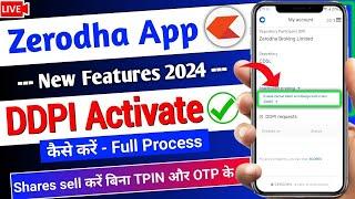 How to enable DDPI in Zerodha - New Update 2024  Tpin or OTP ka Kam Katm  Activate DDPI in Zerodha