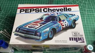 MPC Pepsi Chevelle Laguna NASCAR Model Kit 1976 Cale Yarborough Part 1 Unboxing