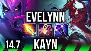 EVELYNN vs KAYN JGL  16110 68% winrate Legendary  BR Diamond  14.7