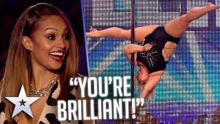 Emma Haslam and her body-positive pole dancing  Audition  BGT Series 8