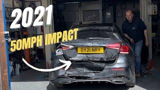 WE BOUGHT A WRECKED 2021 MERCEDES A220 PART 1