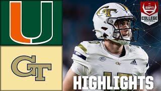 Georgia Tech Yellow Jackets vs. Miami Hurricanes  Full Game Highlights